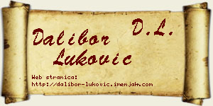 Dalibor Luković vizit kartica